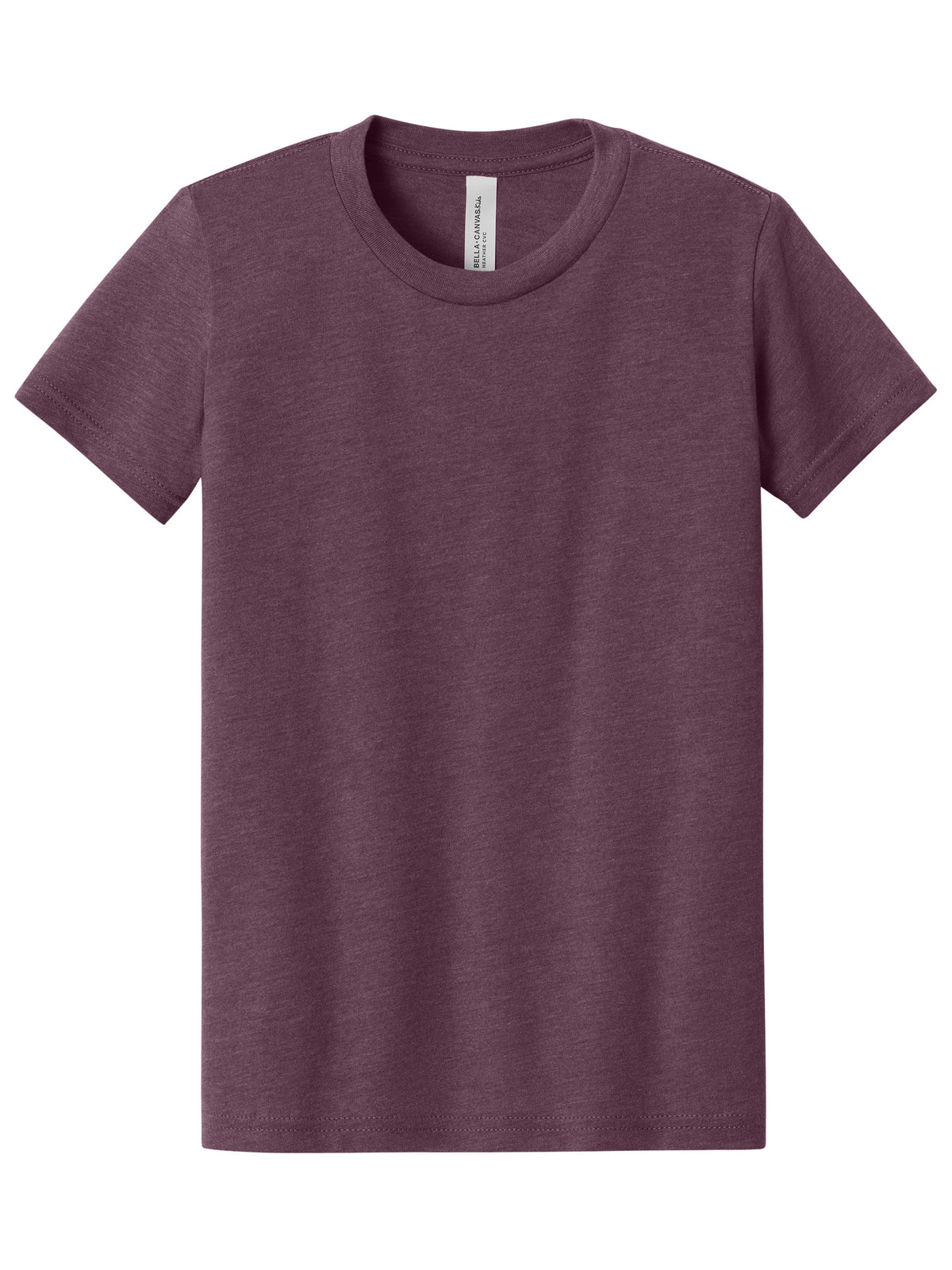 Youth Heather CVC Tee - BC3001YCVC - Heather Maroon