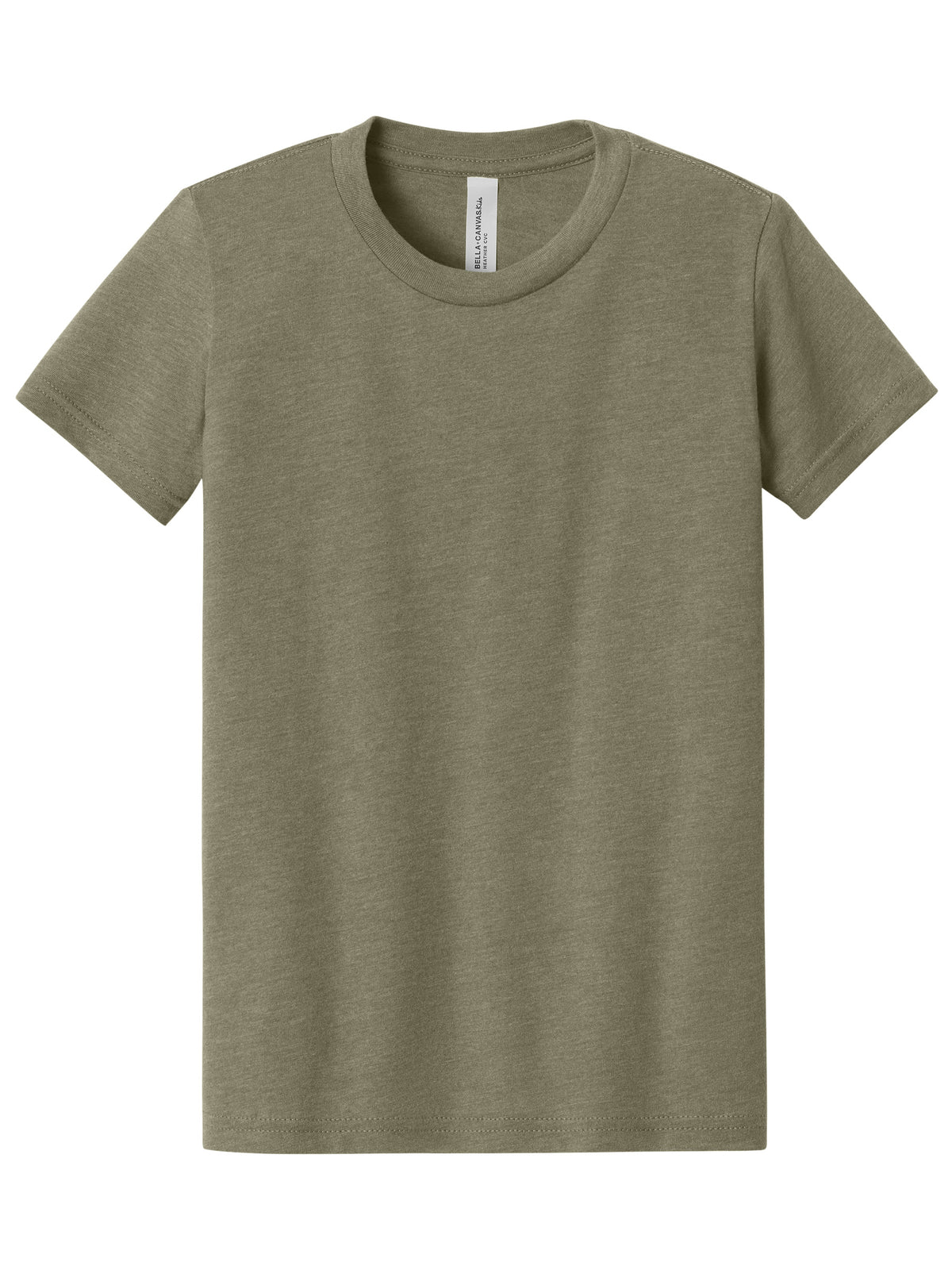 Youth Heather CVC Tee - BC3001YCVC - Heather Olive