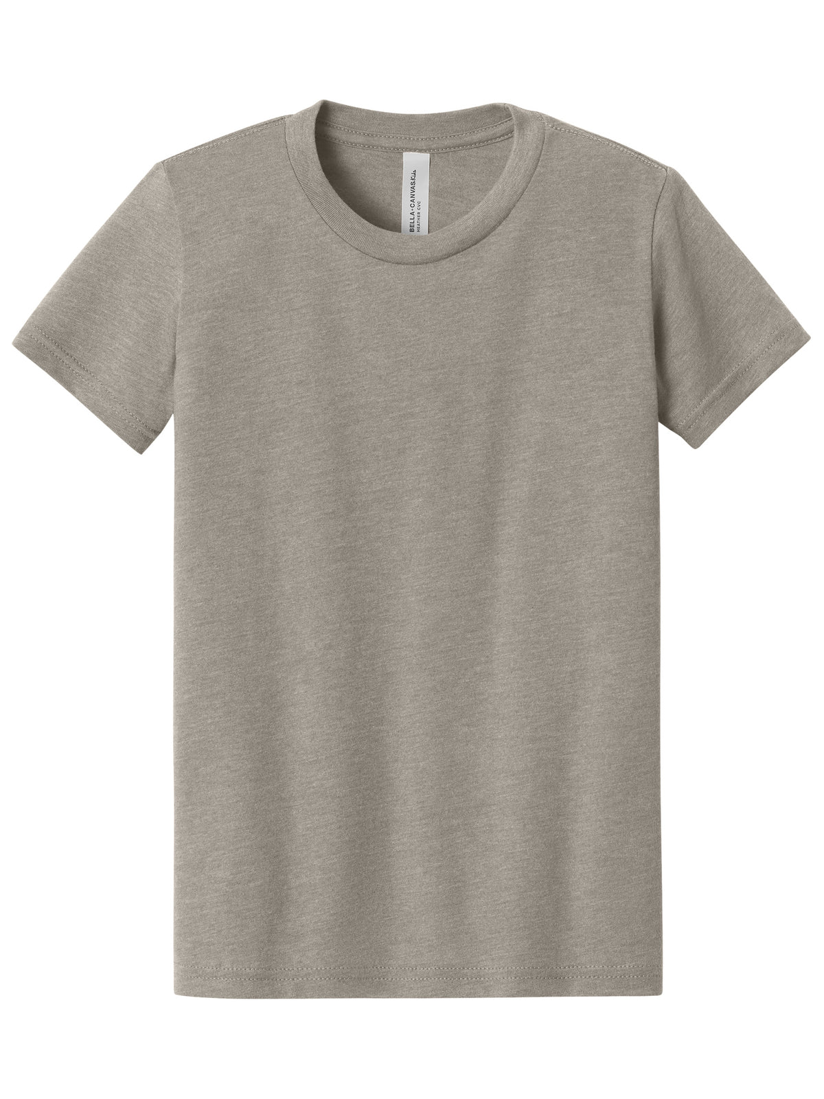 Youth Heather CVC Tee - BC3001YCVC - Heather Stone