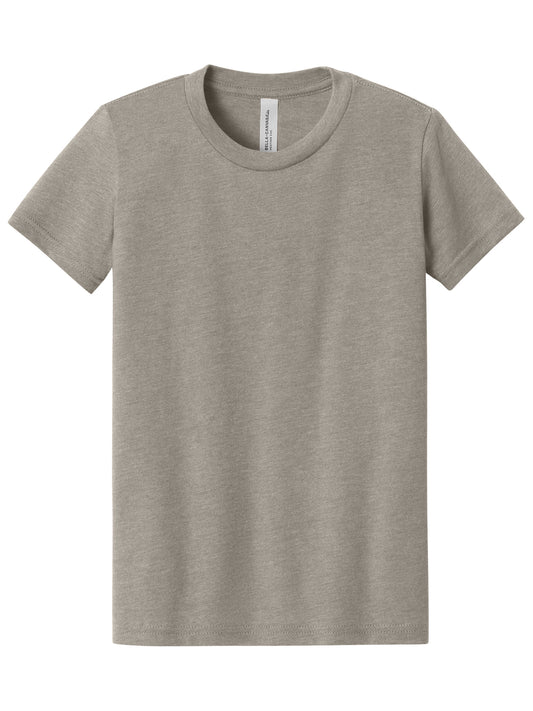 Youth Heather CVC Tee - BC3001YCVC - Heather Stone