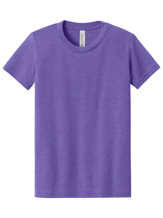 Youth Heather CVC Tee - BC3001YCVC - Heather Team Purple