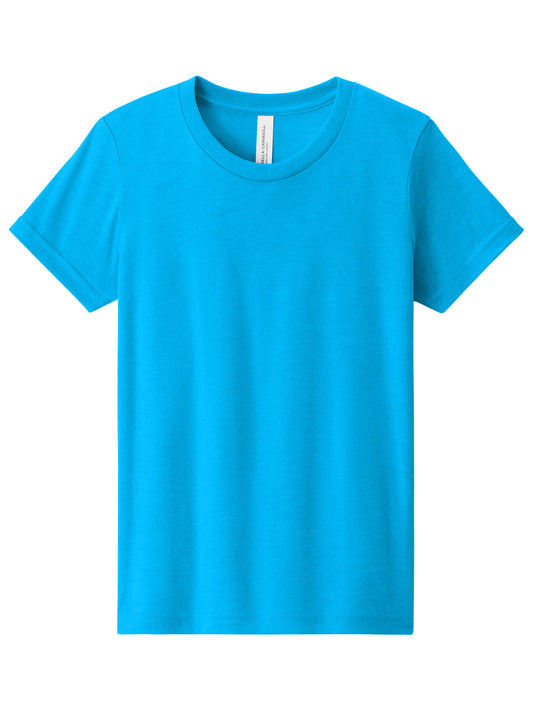 Youth Heather CVC Tee - BC3001YCVC - Neon Blue