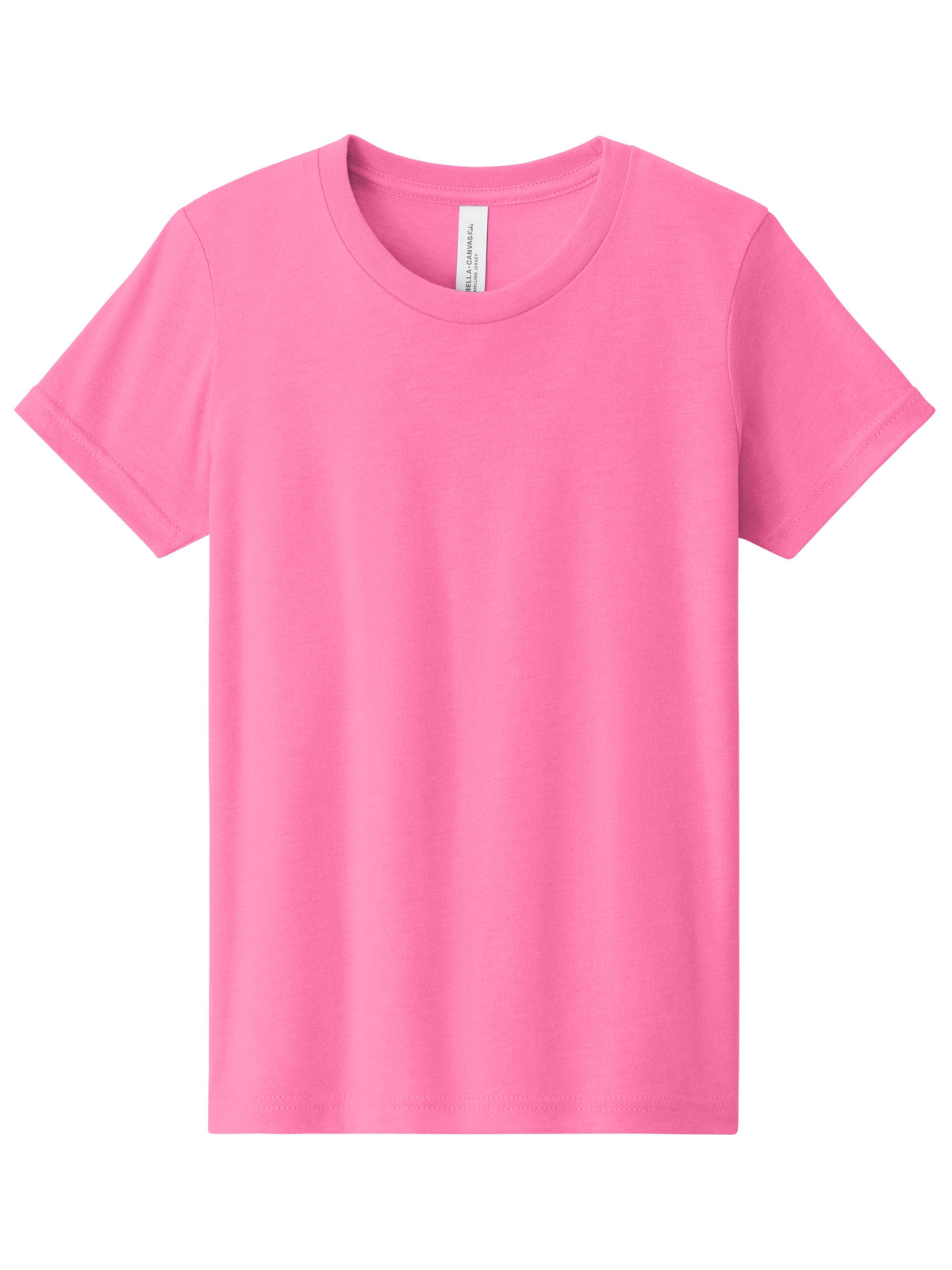 Youth Heather CVC Tee - BC3001YCVC - Neon Pink
