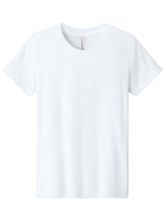 Youth Heather CVC Tee - BC3001YCVC - Solid White Blend