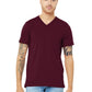 Unisex Pocketless V-Neck Tee - BC3005 - Maroon