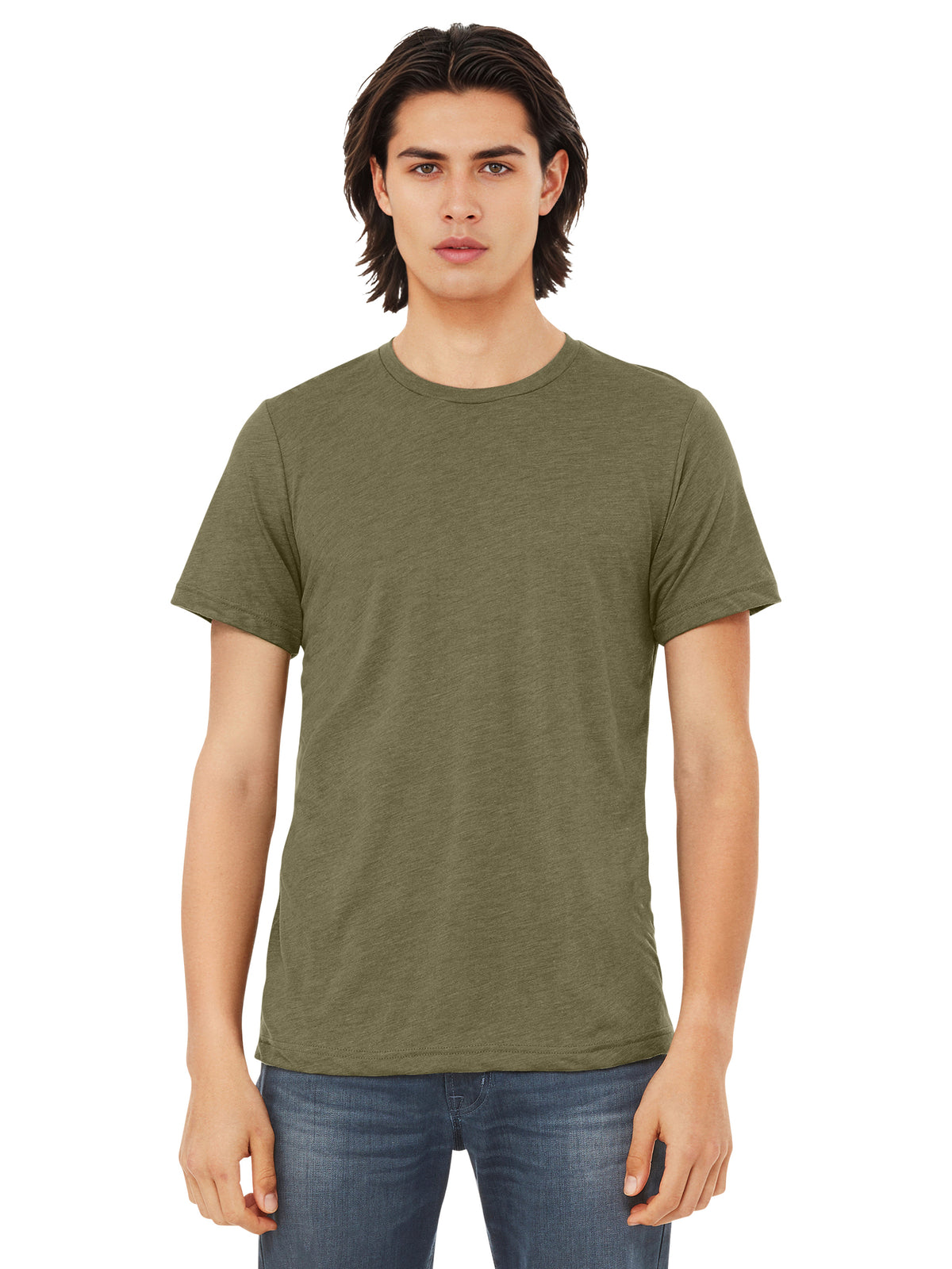Unisex Triblend Tee - BC3413 - Olive Triblend