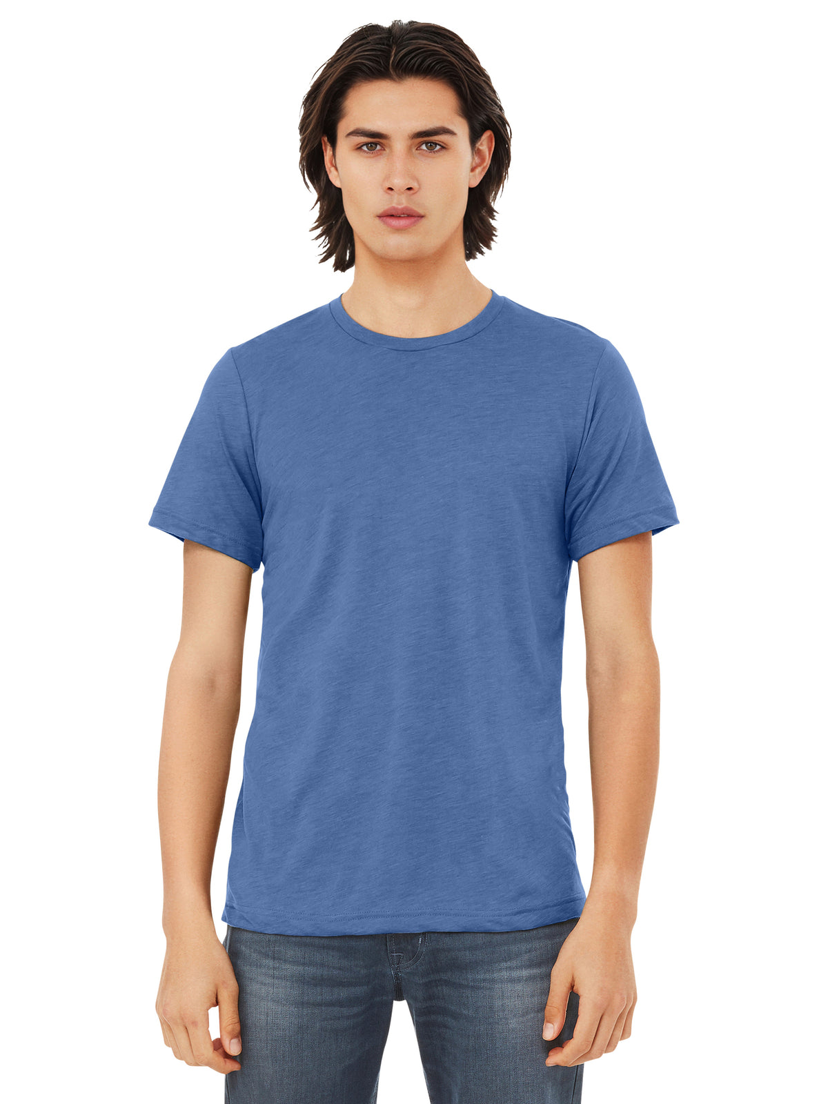Unisex Triblend Tee - BC3413 - Solid Blue Triblend