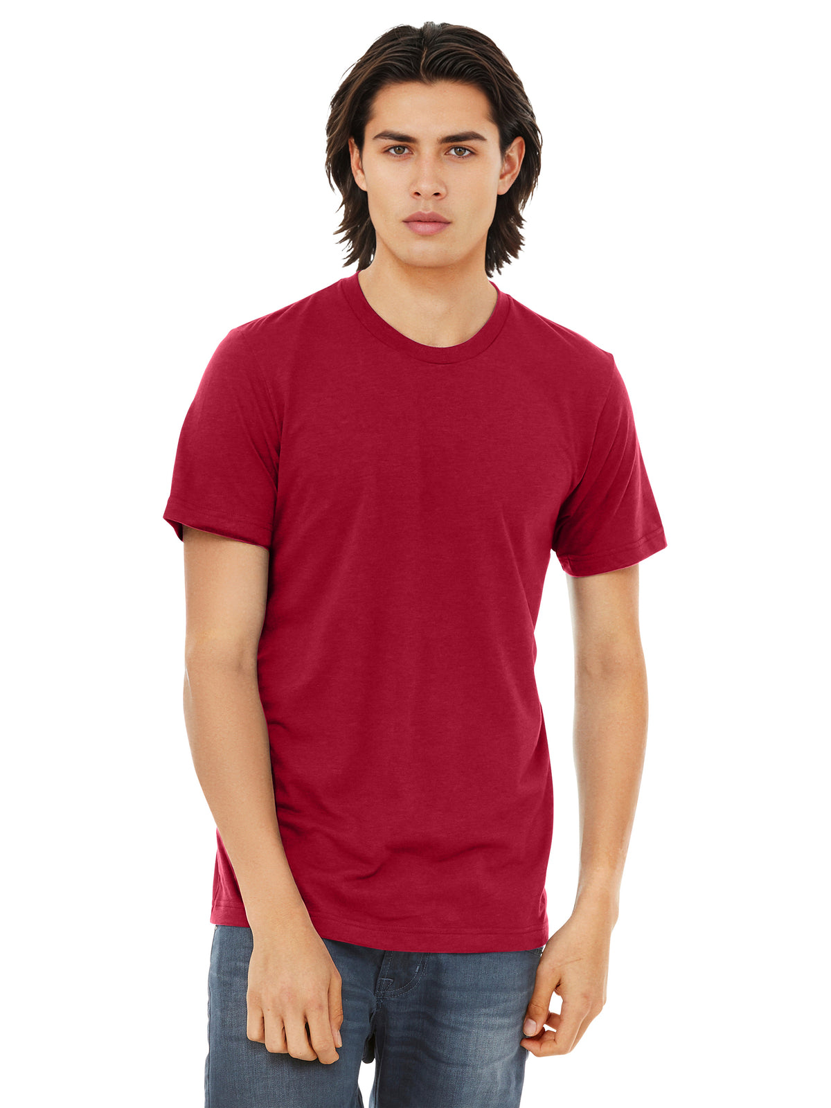 Unisex Triblend Tee - BC3413 - Solid Red Triblend