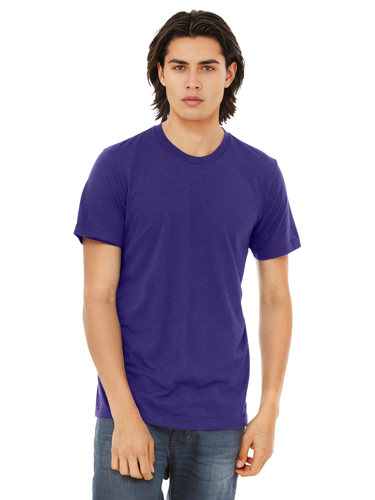 Unisex Triblend Tee - BC3413 - Solid Team Purple Triblend