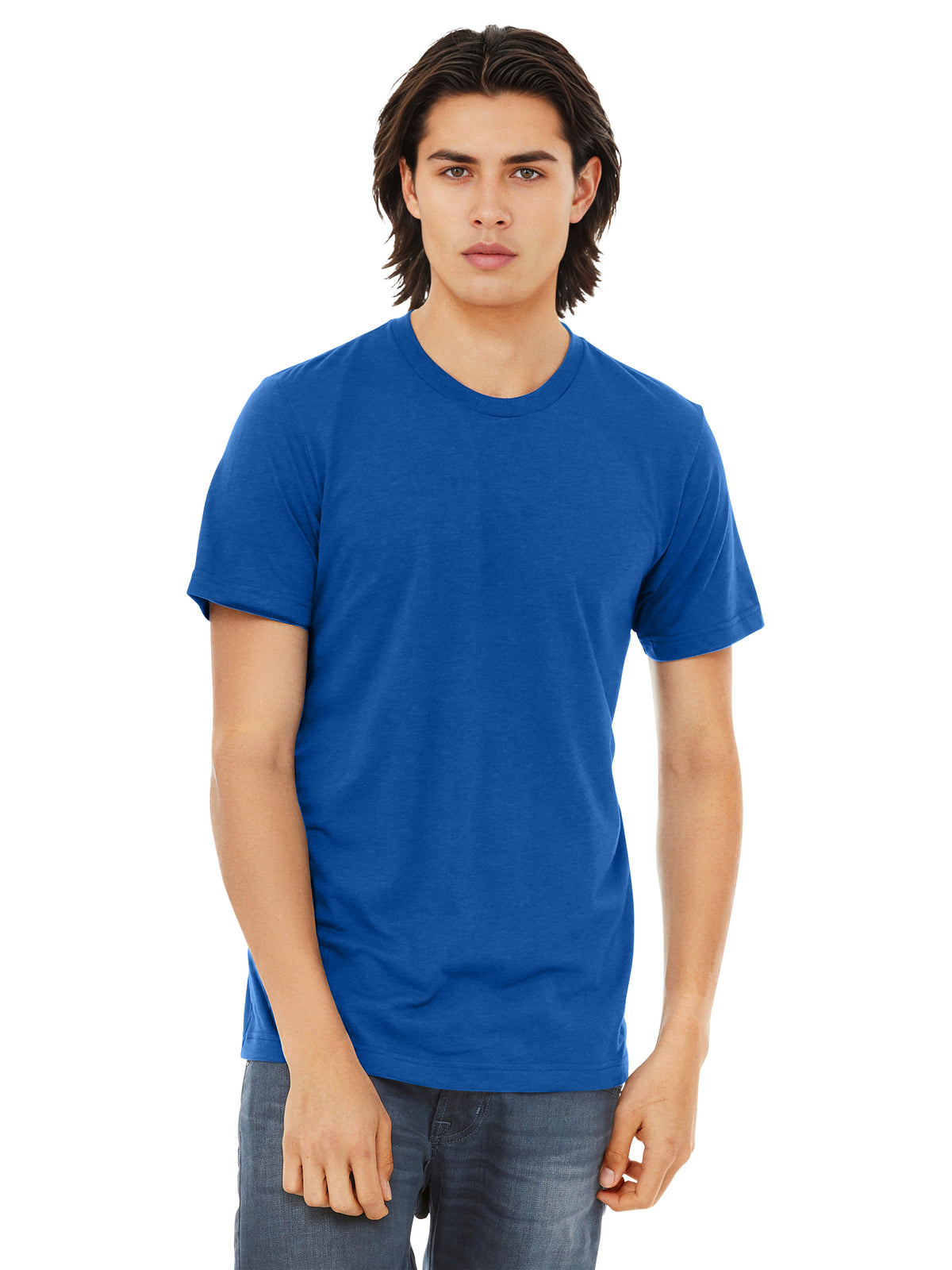 Unisex Triblend Tee - BC3413 - Solid True Royal Triblend
