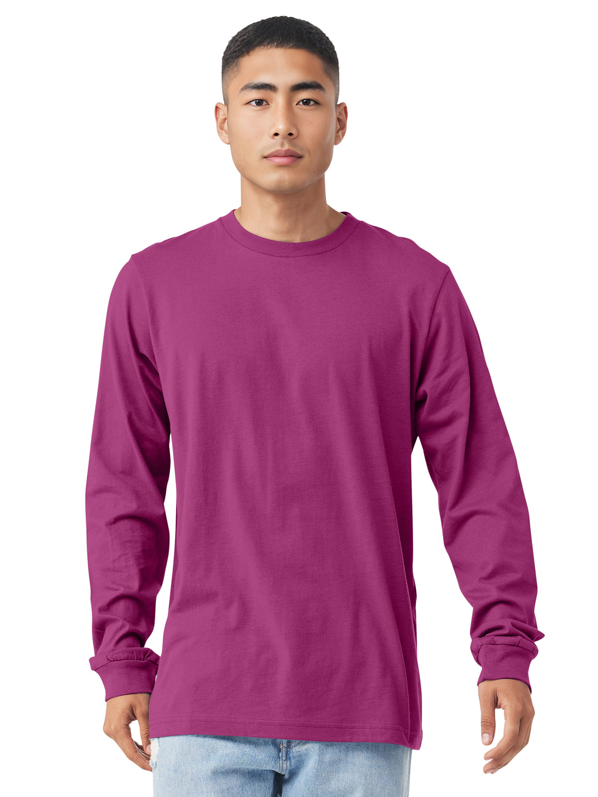 Unisex Jersey Long Sleeve Tee - BC3501 - Berry