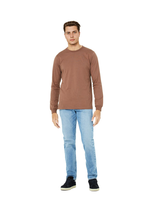 Unisex Jersey Long Sleeve Tee - BC3501 - Chestnut