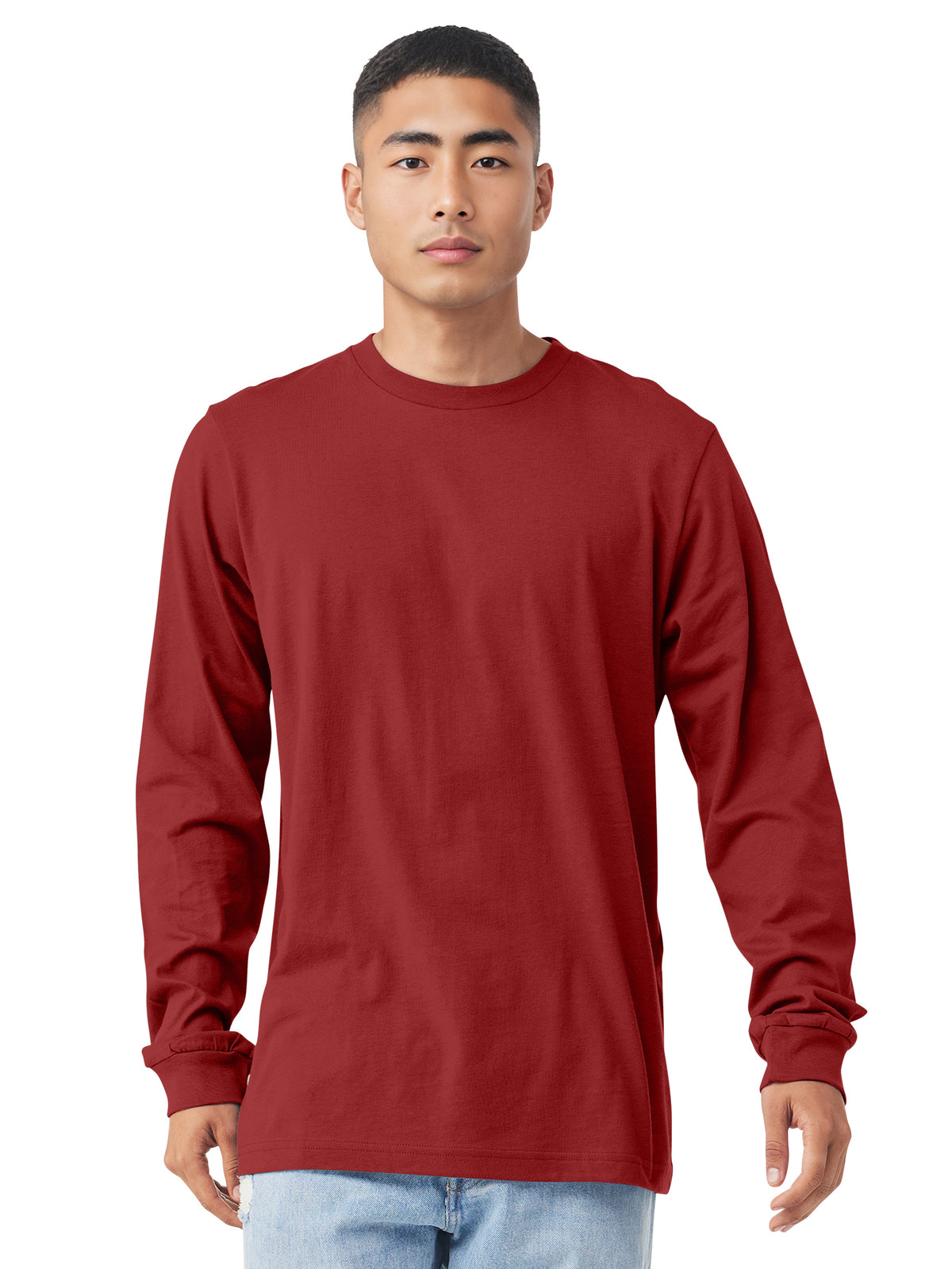 Unisex Jersey Long Sleeve Tee - BC3501 - Canvas Red