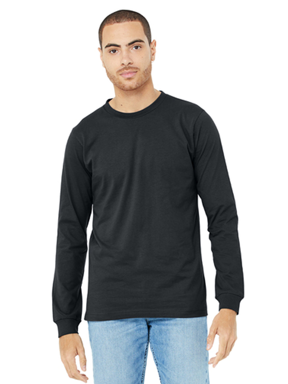 Unisex Jersey Long Sleeve Tee - BC3501 - Dark Grey
