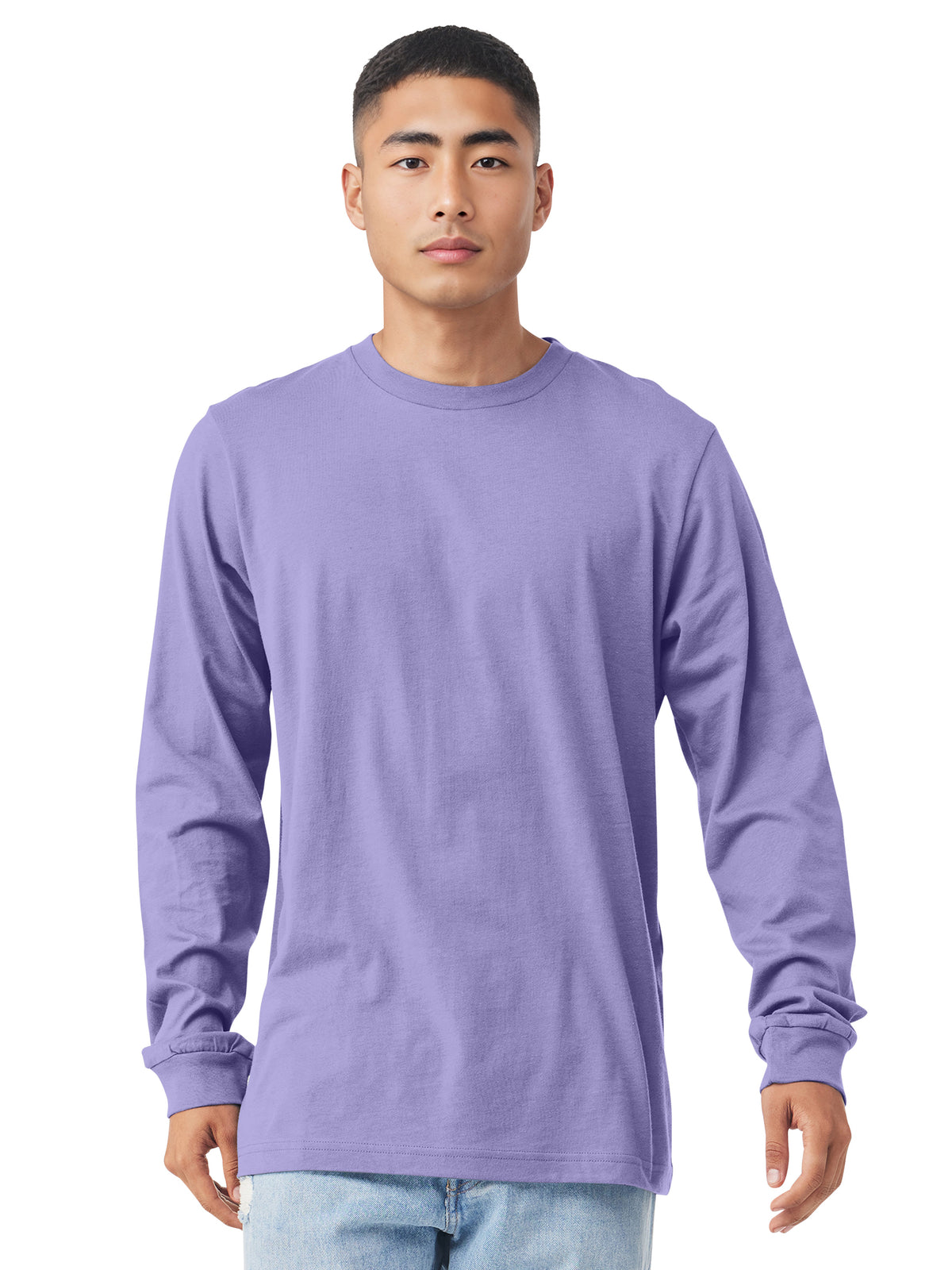 Unisex Jersey Long Sleeve Tee - BC3501 - Dark Lavender