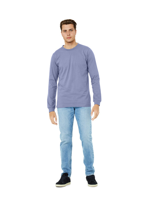 Unisex Jersey Long Sleeve Tee - BC3501 - Lavender Blue