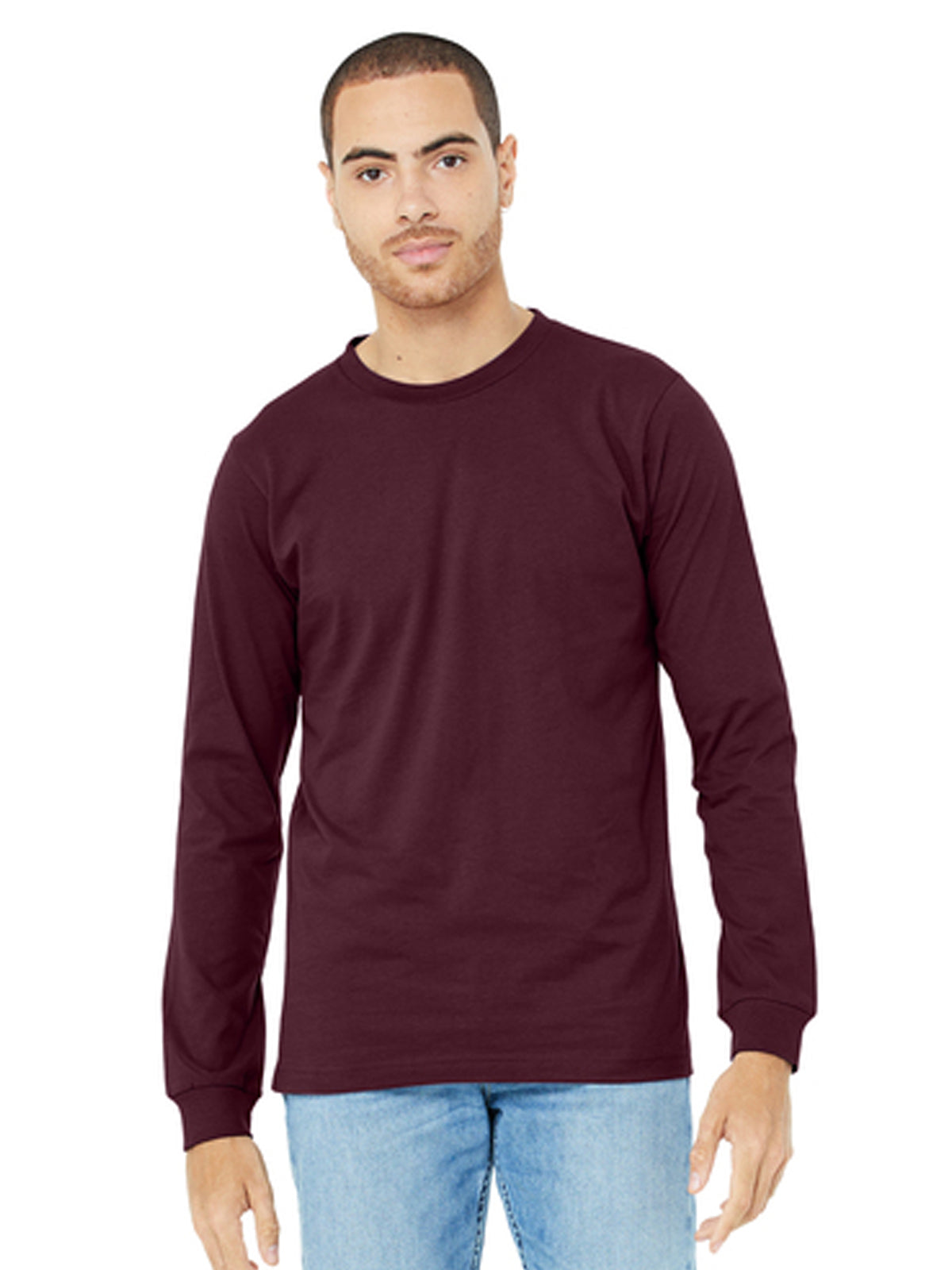 Unisex Jersey Long Sleeve Tee - BC3501 - Maroon