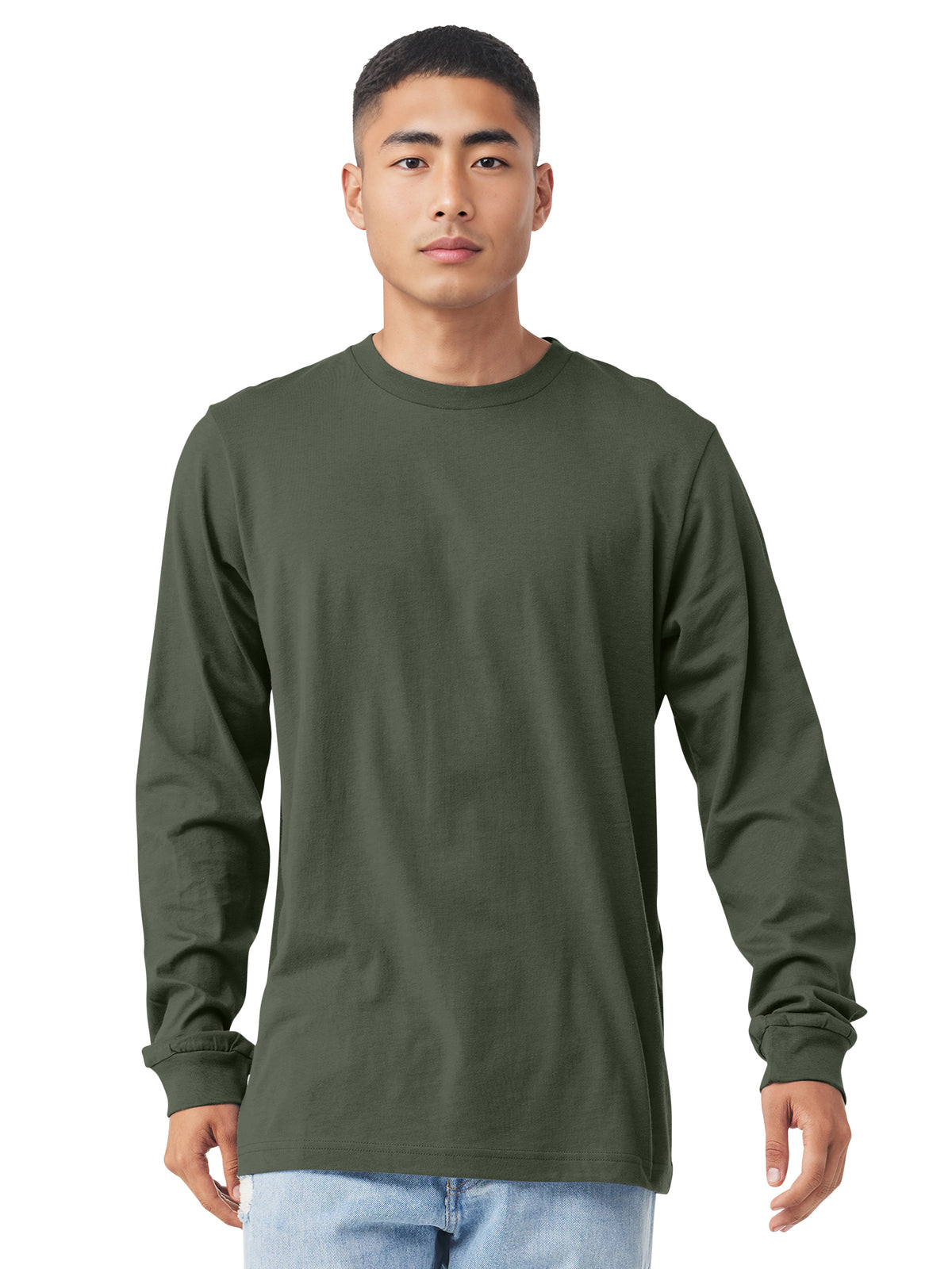 Unisex Jersey Long Sleeve Tee - BC3501 - Military Green