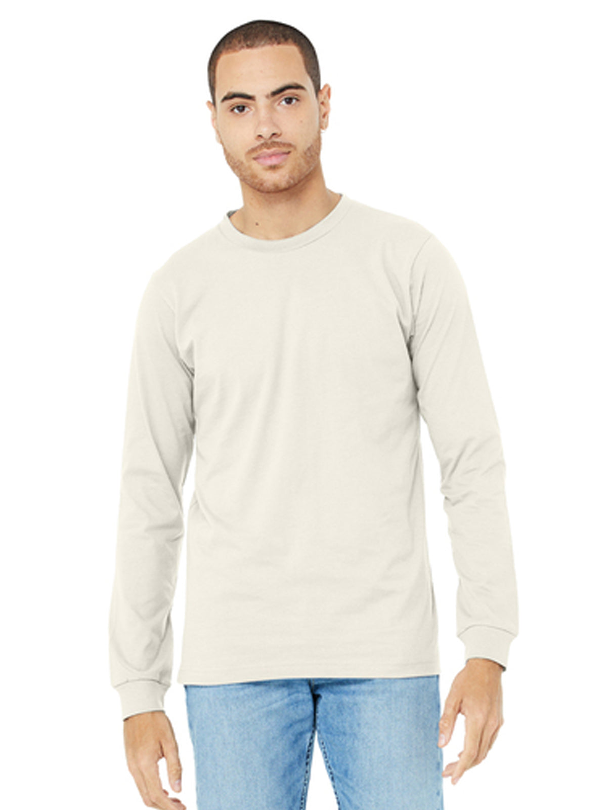 Unisex Jersey Long Sleeve Tee - BC3501 - Natural