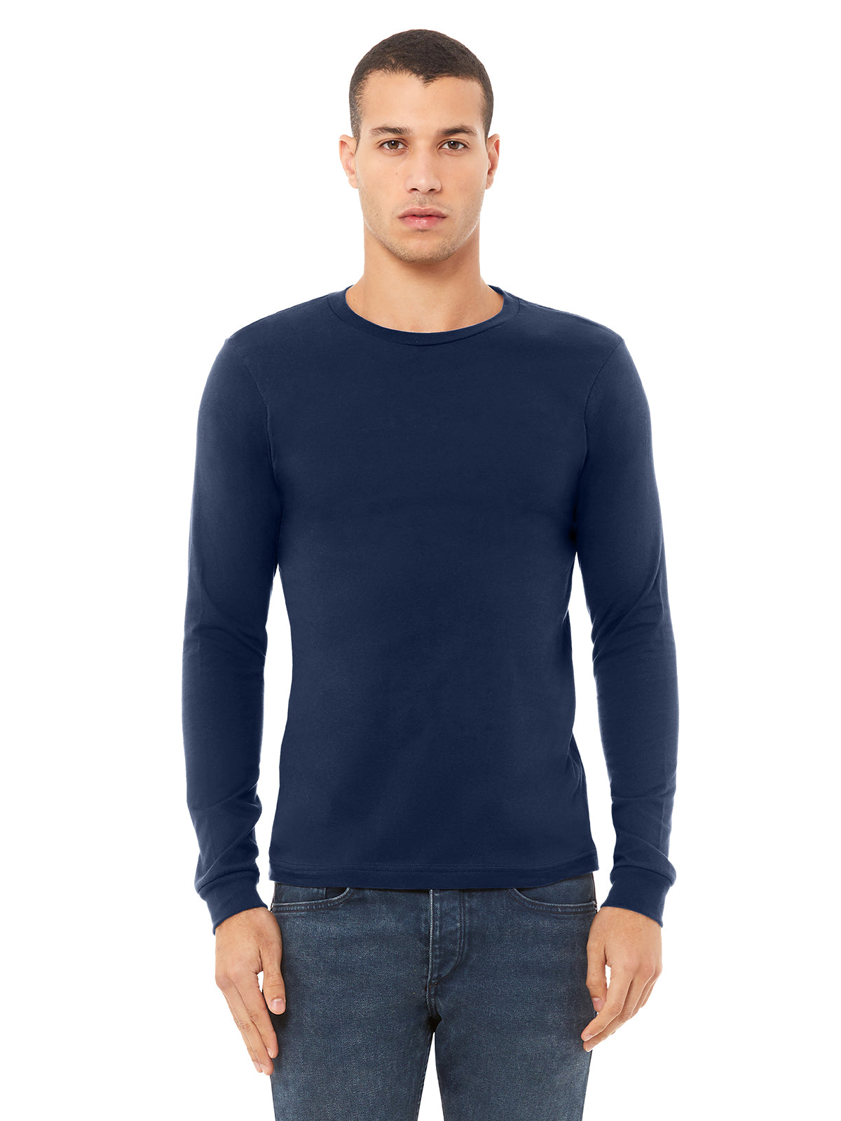 Unisex Jersey Long Sleeve Tee - BC3501 - Navy