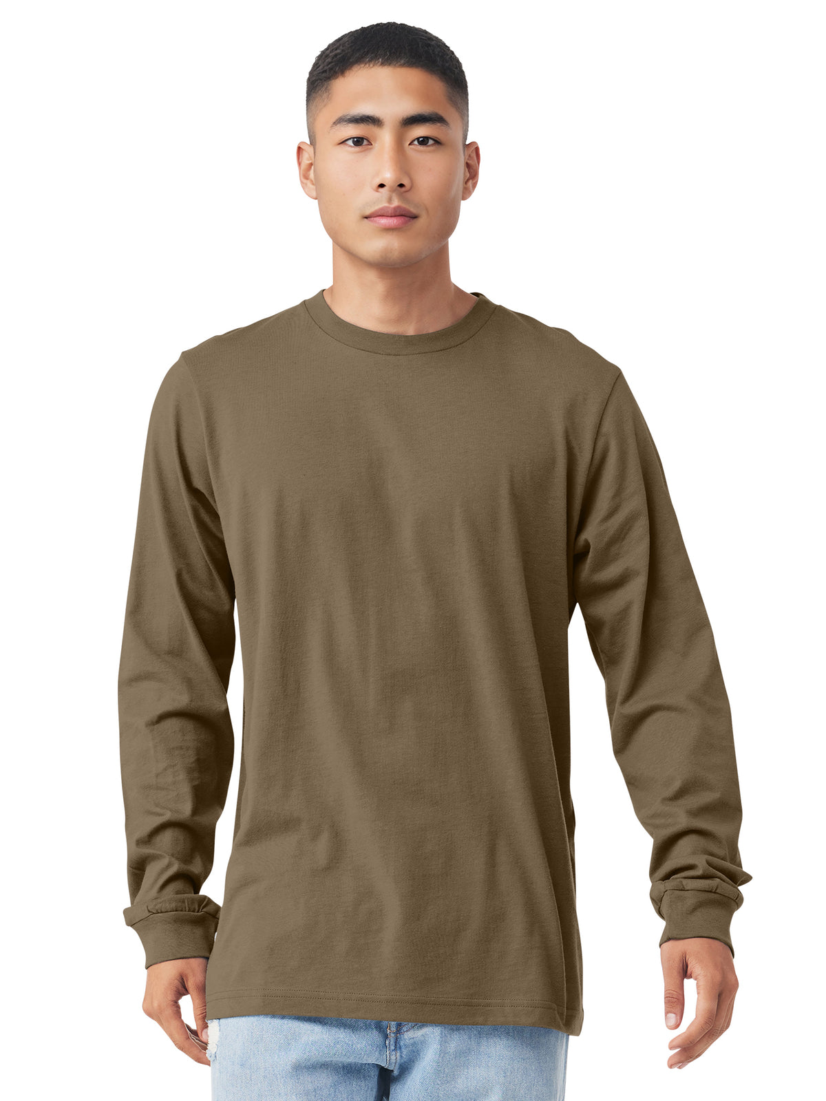 Unisex Jersey Long Sleeve Tee - BC3501 - Vintage Brown