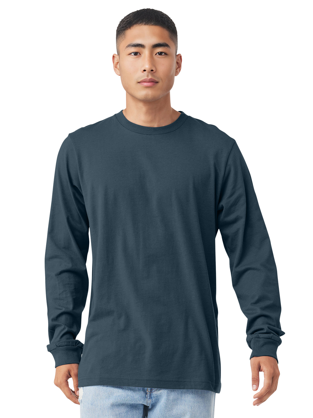 Unisex Jersey Long Sleeve Tee - BC3501 - Vintage Navy