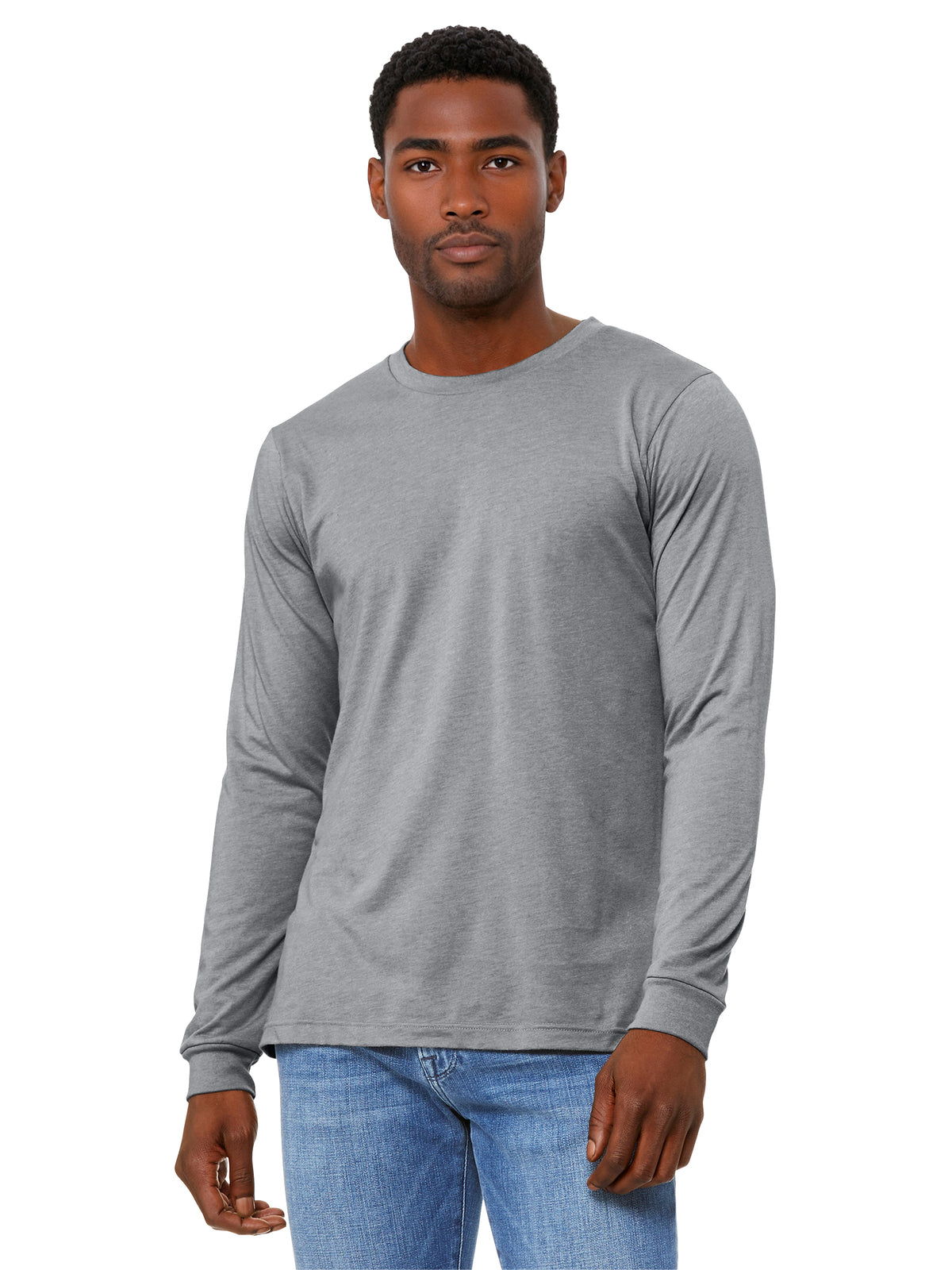 Unisex Heather CVC Long Sleeve Tee - BC3501CVC - Athletic Heather