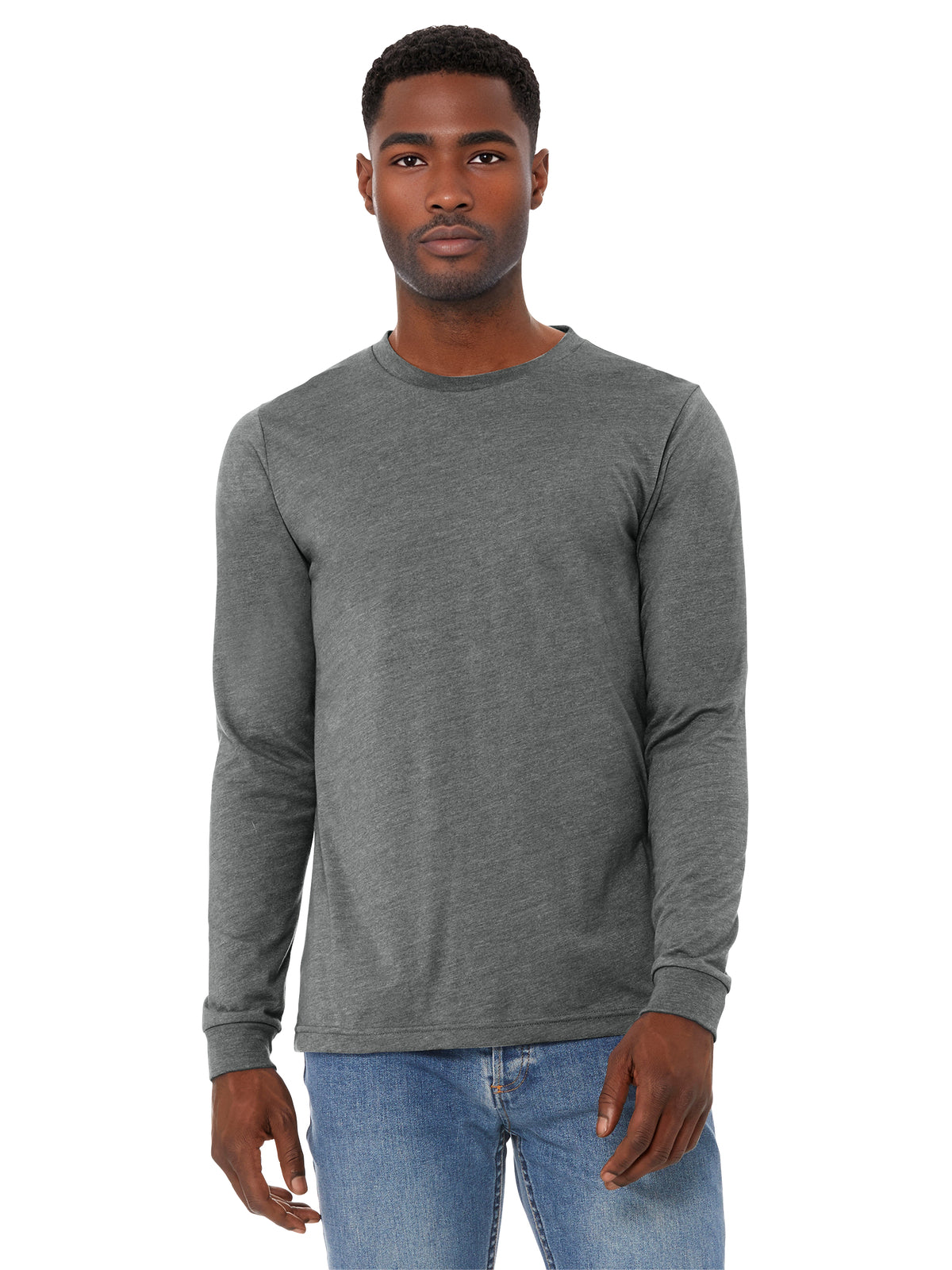 Unisex Heather CVC Long Sleeve Tee - BC3501CVC - Deep Heather