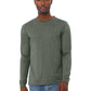 Unisex Heather CVC Long Sleeve Tee - BC3501CVC - Heather Military Green