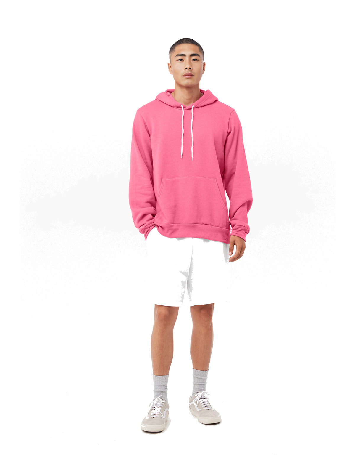 Unisex Sponge Fleece Pullover Hoodie - BC3719 - Heather Charity Pink