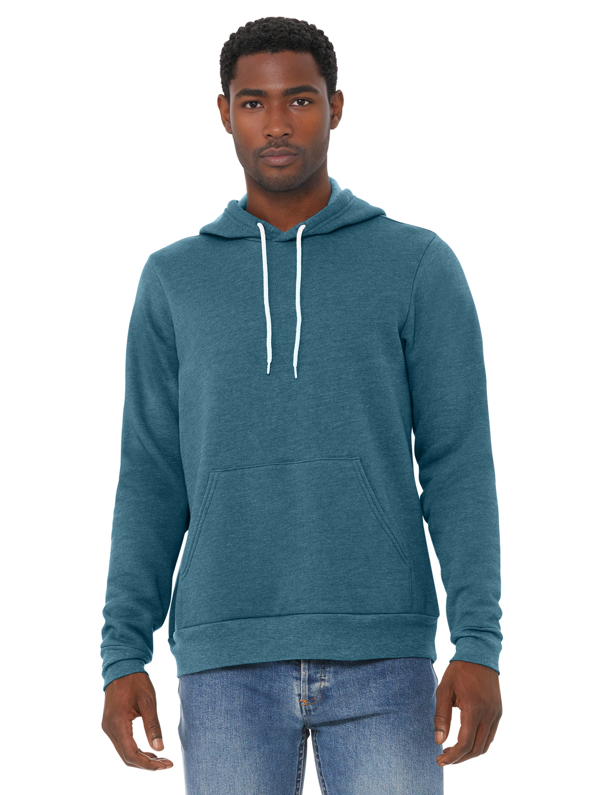 Unisex Sponge Fleece Pullover Hoodie - BC3719 - Heather Deep Teal