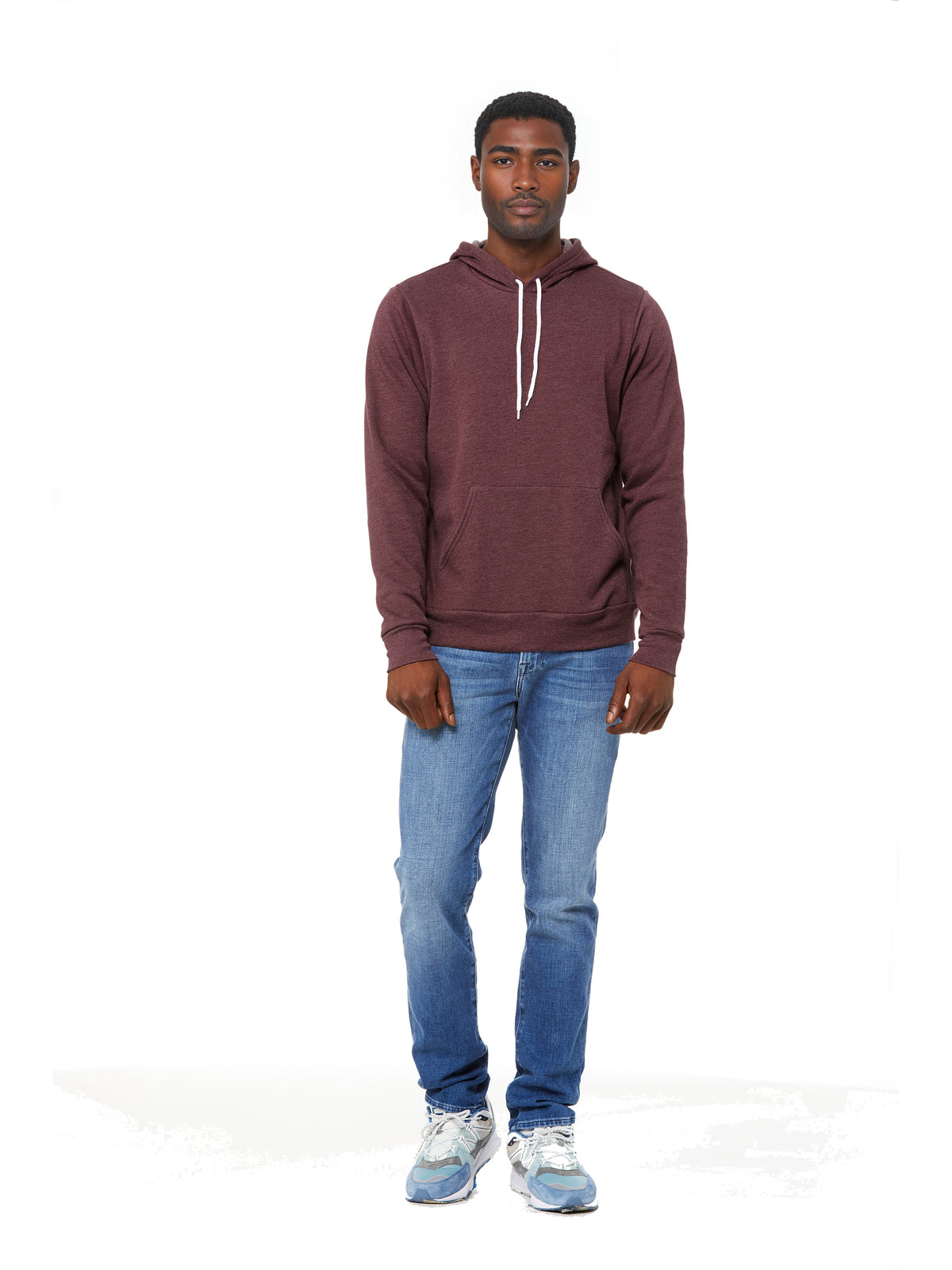 Unisex Sponge Fleece Pullover Hoodie - BC3719 - Heather Maroon