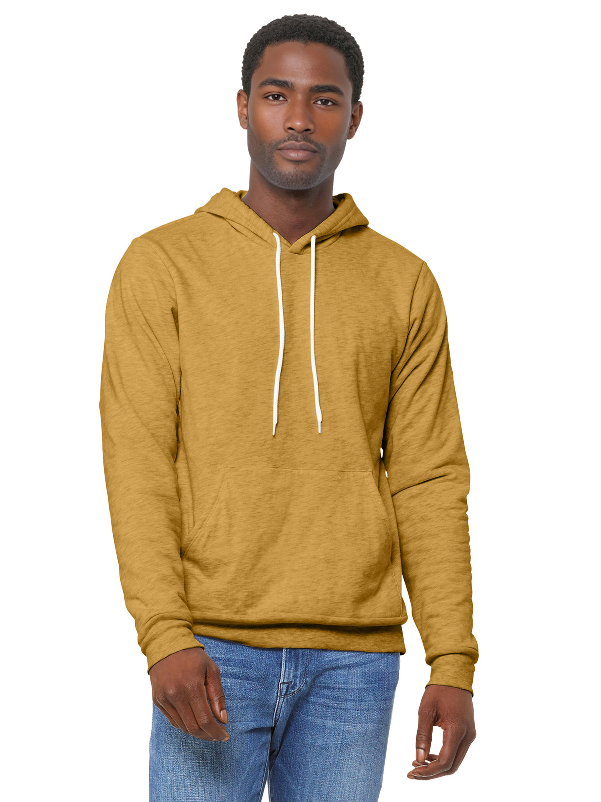 Unisex Sponge Fleece Pullover Hoodie - BC3719 - Heather Mustard