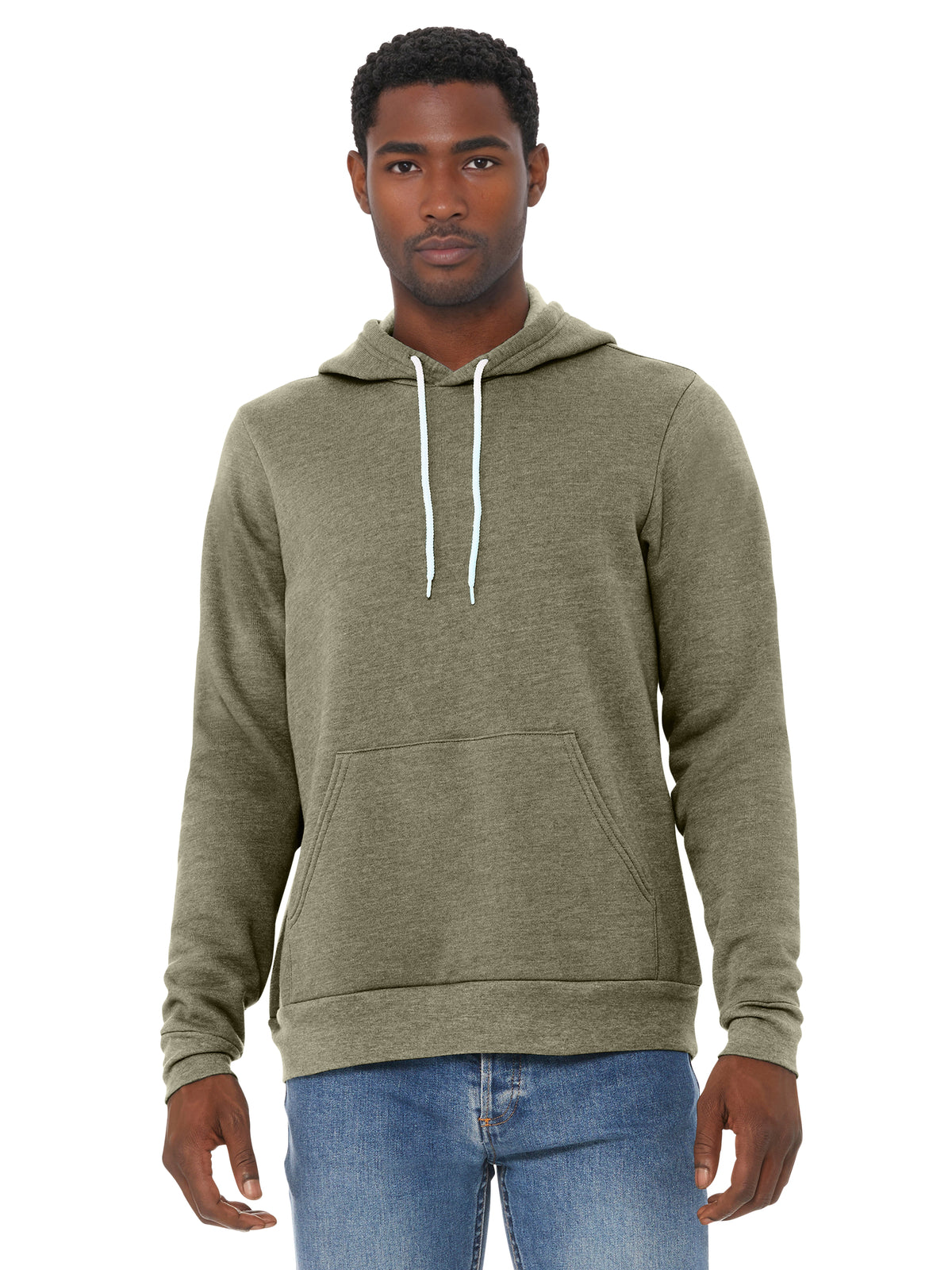 Unisex Sponge Fleece Pullover Hoodie - BC3719 - Heather Olive