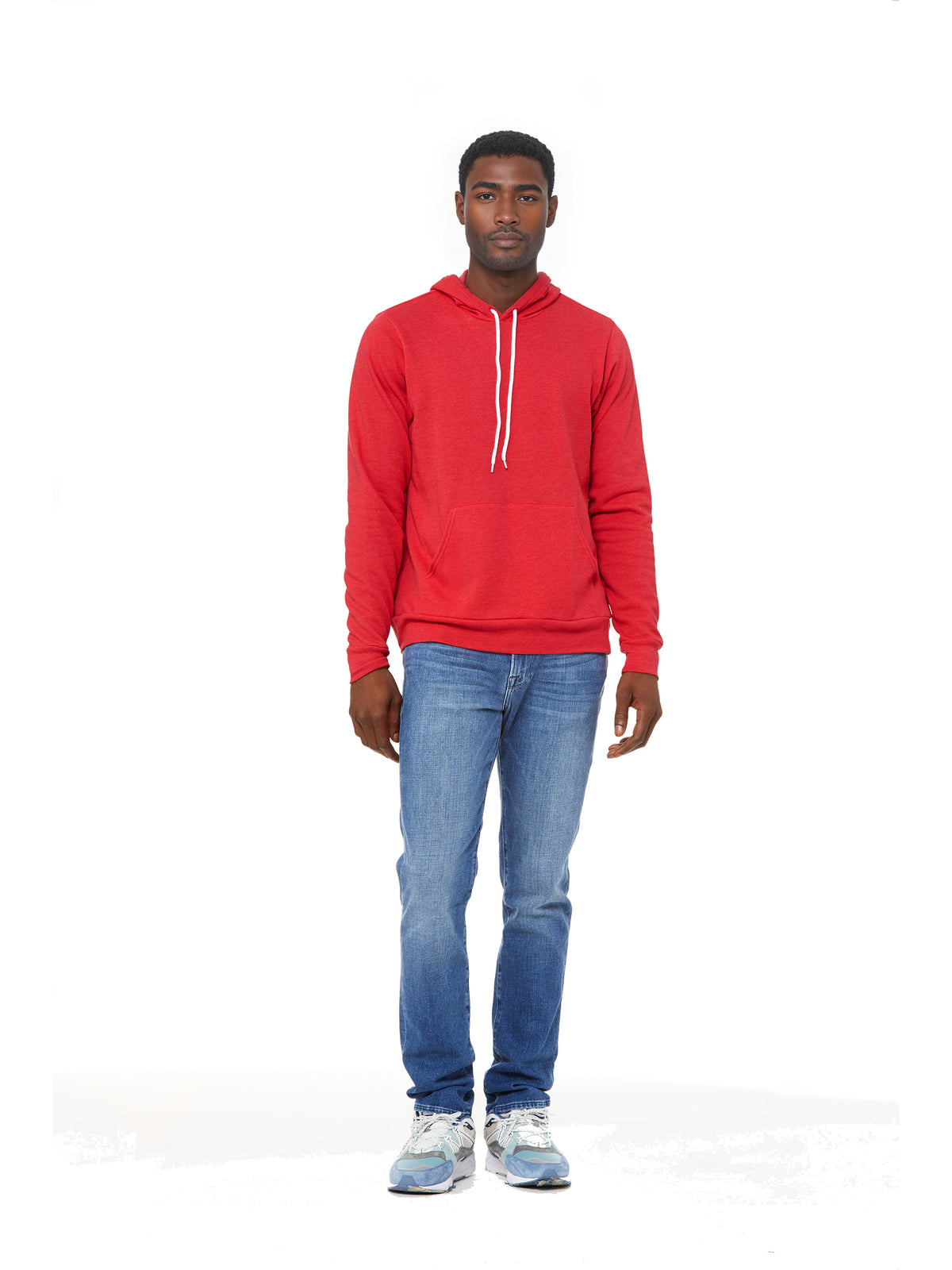 Unisex Sponge Fleece Pullover Hoodie - BC3719 - Heather Red