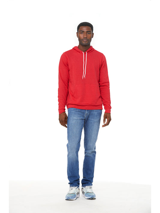 Unisex Sponge Fleece Pullover Hoodie - BC3719 - Heather Red