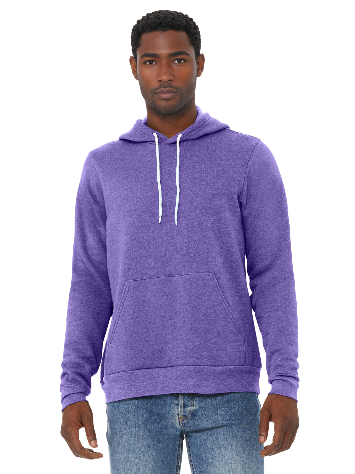 Unisex Sponge Fleece Pullover Hoodie - BC3719 - Heather Team Purple