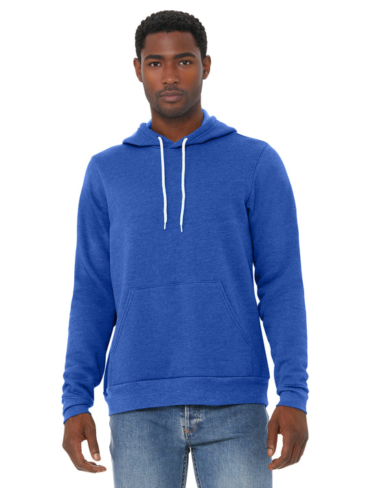 Unisex Sponge Fleece Pullover Hoodie - BC3719 - Heather True Royal