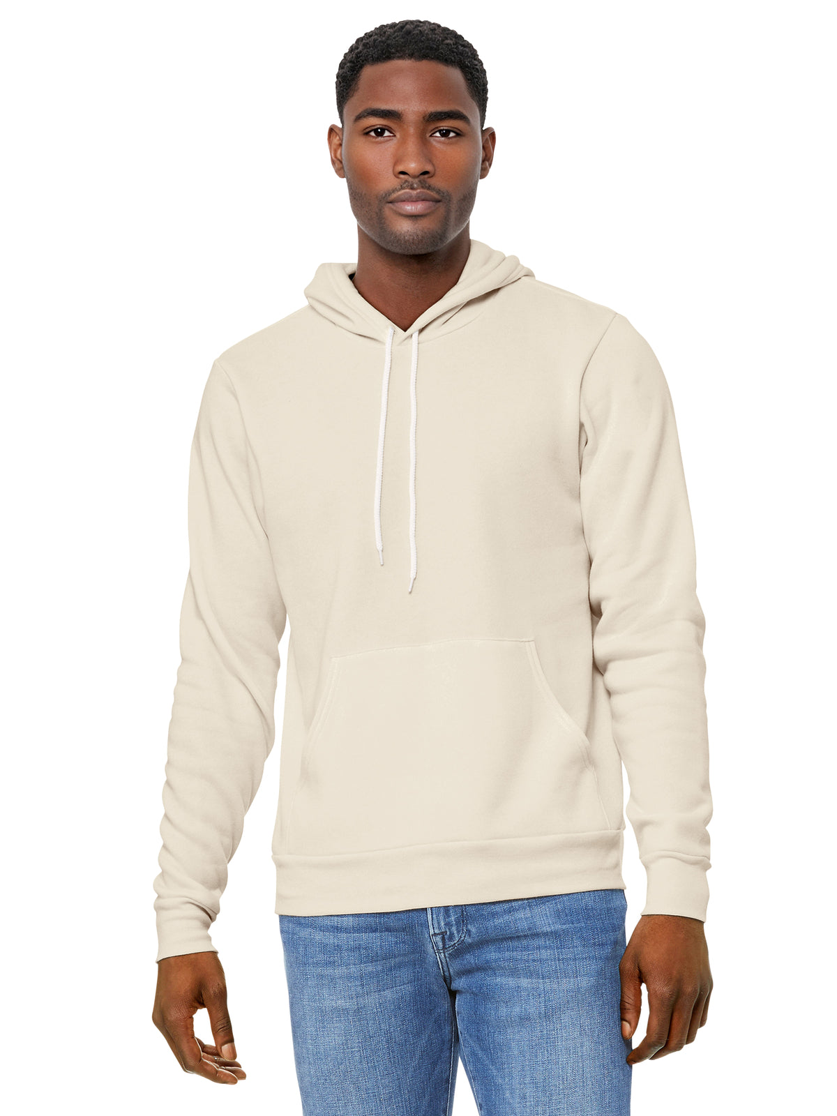 Unisex Sponge Fleece Pullover Hoodie - BC3719 - Natural