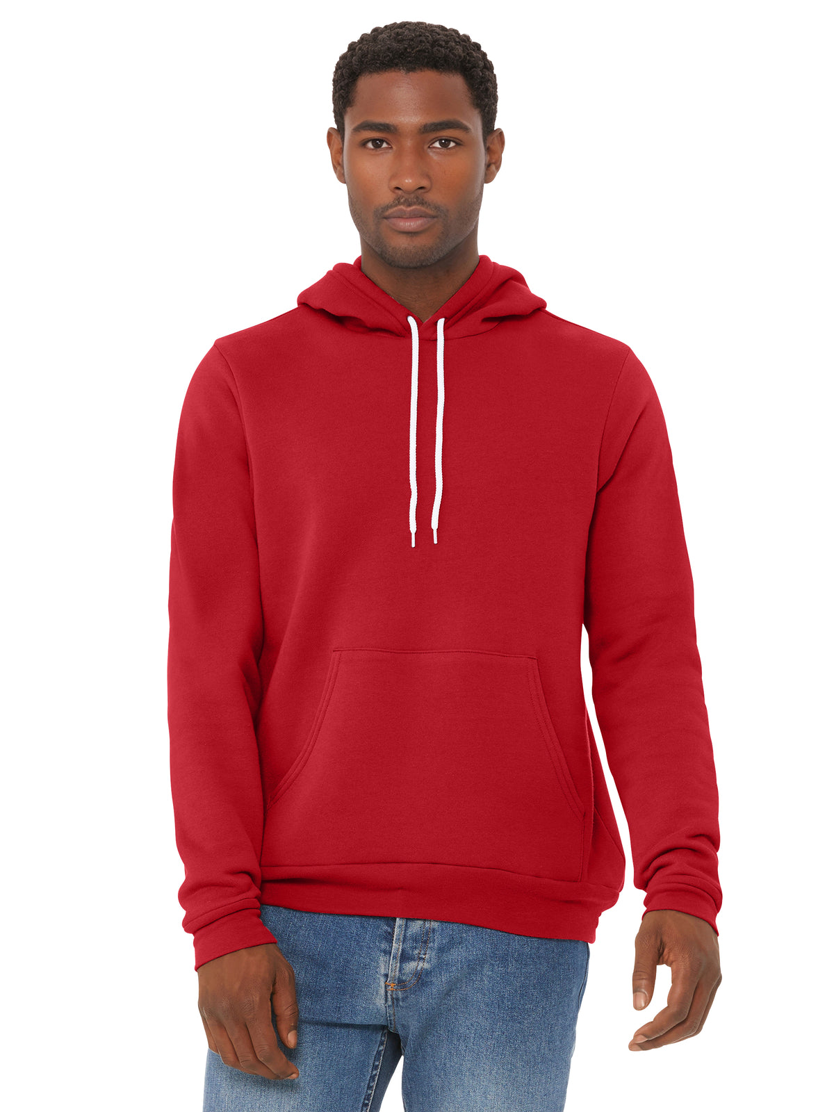 Unisex Sponge Fleece Pullover Hoodie - BC3719 - Red