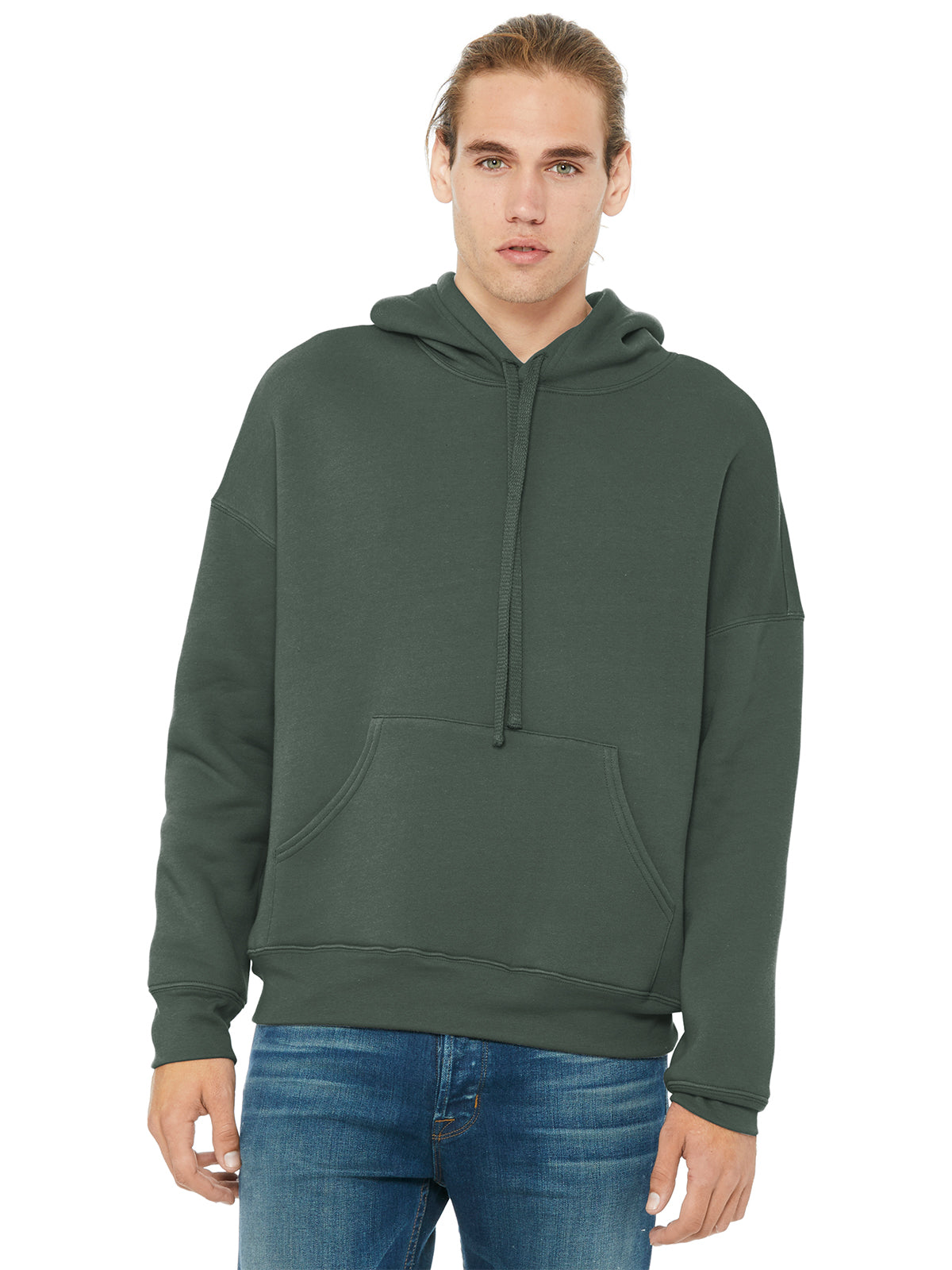 Unisex Sponge Fleece Pullover Hoodie Sweatshirt - BC3729 - Military Green