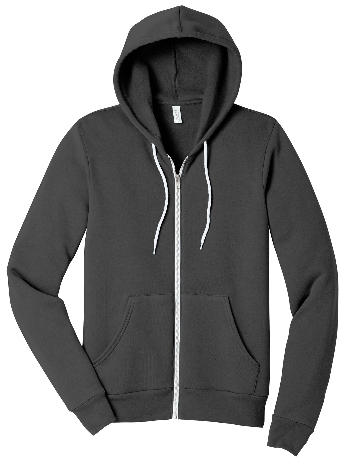 Unisex 2-Pocket Full-Zip Hoodie - BC3739 - Asphalt