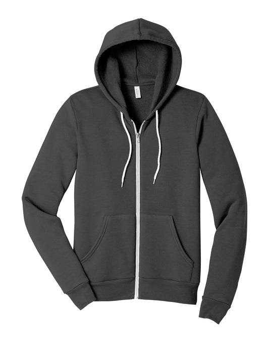 Unisex 2-Pocket Full-Zip Hoodie - BC3739 - Asphalt