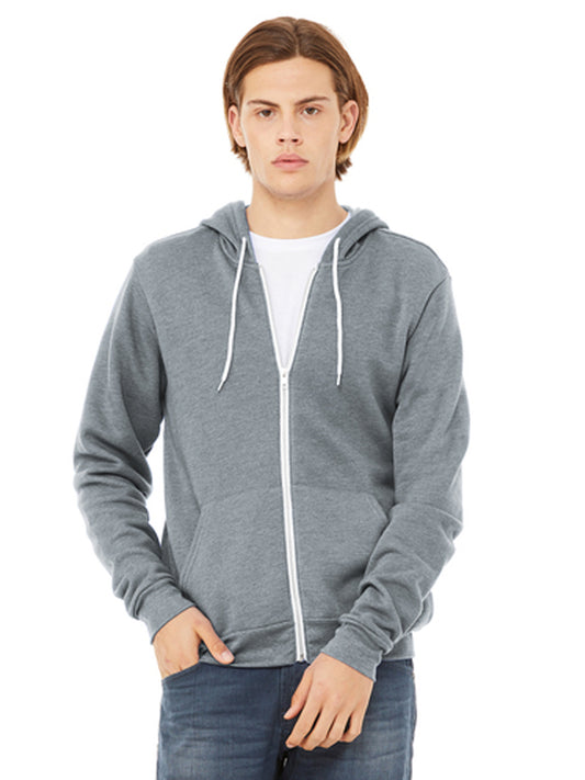 Unisex 2-Pocket Full-Zip Hoodie - BC3739 - Athletic Heather