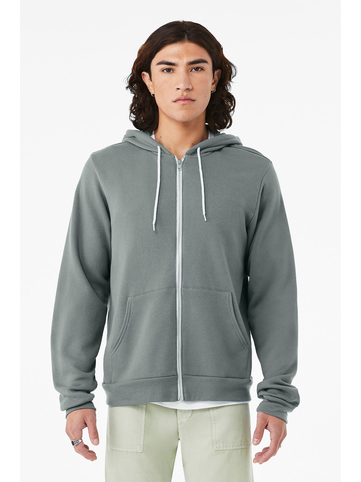 Unisex 2-Pocket Full-Zip Hoodie - BC3739 - Blue Storm