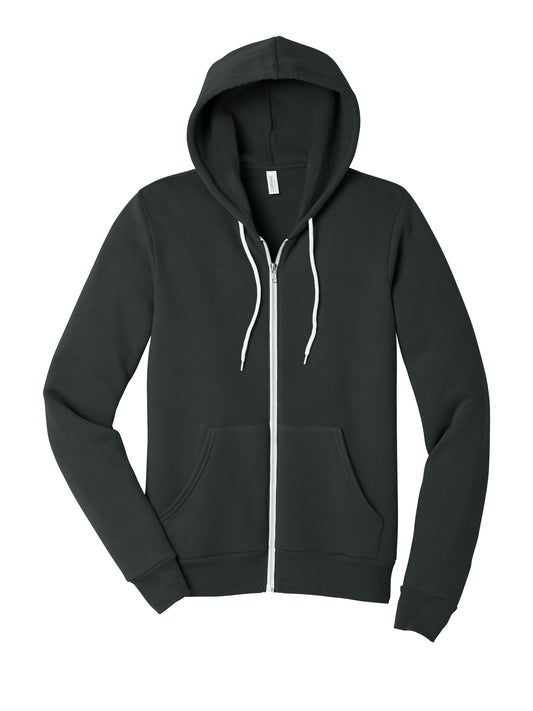 Unisex 2-Pocket Full-Zip Hoodie - BC3739 - Dark Grey
