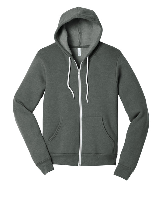 Unisex 2-Pocket Full-Zip Hoodie - BC3739 - Deep Heather