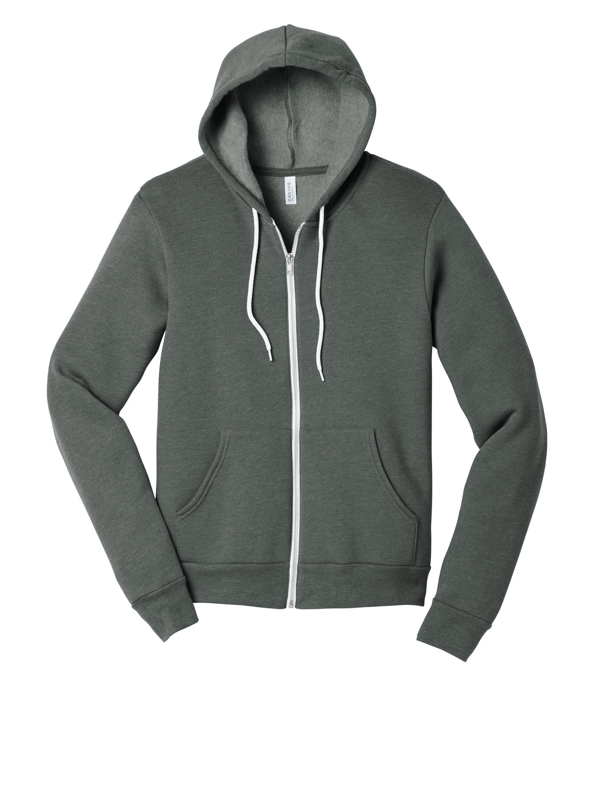 Unisex 2-Pocket Full-Zip Hoodie - BC3739 - Deep Heather