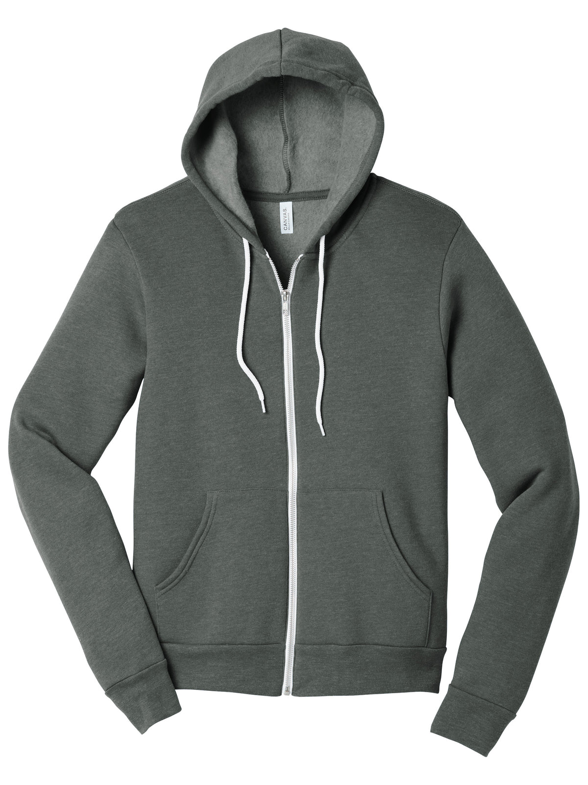 Unisex 2-Pocket Full-Zip Hoodie - BC3739 - Deep Heather