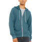 Unisex 2-Pocket Full-Zip Hoodie - BC3739 - Heather Deep Teal